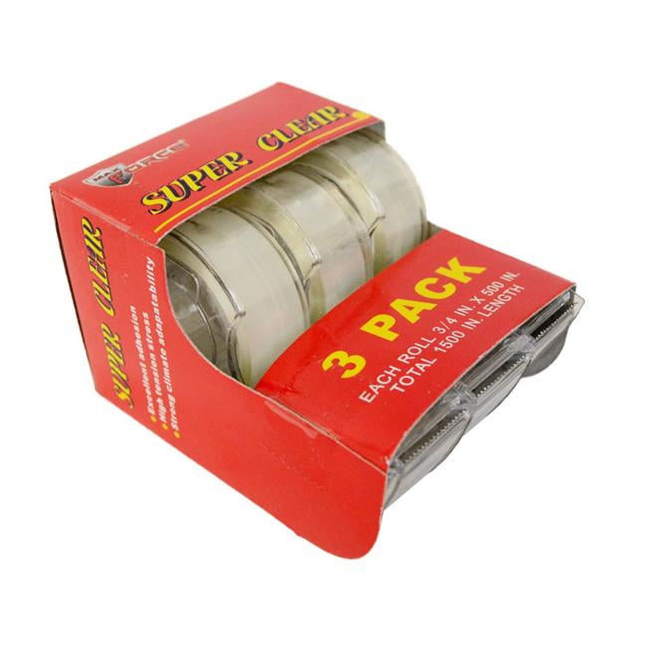 9017053 0.75 X 500 In. Max Force Tape, Clear - Case Of 24