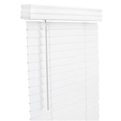 5005771 2 In. Faux Wood Cordless Blinds, White - 72 X 60 In.