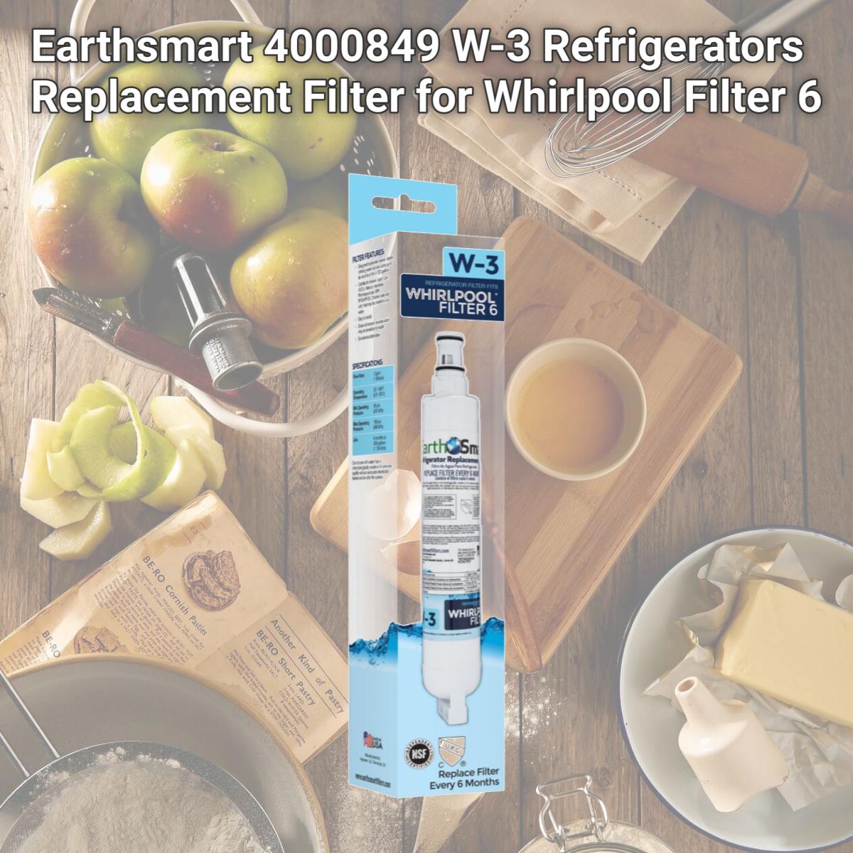 Picture of Earthsmart 4000849 W-3 Refrigerators Replacement Filter for Whirlpool Filter 6