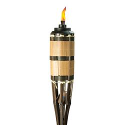8815664 60 In. Tiki Bamboo Cypress Garden Torch, Brown - Case Of 24