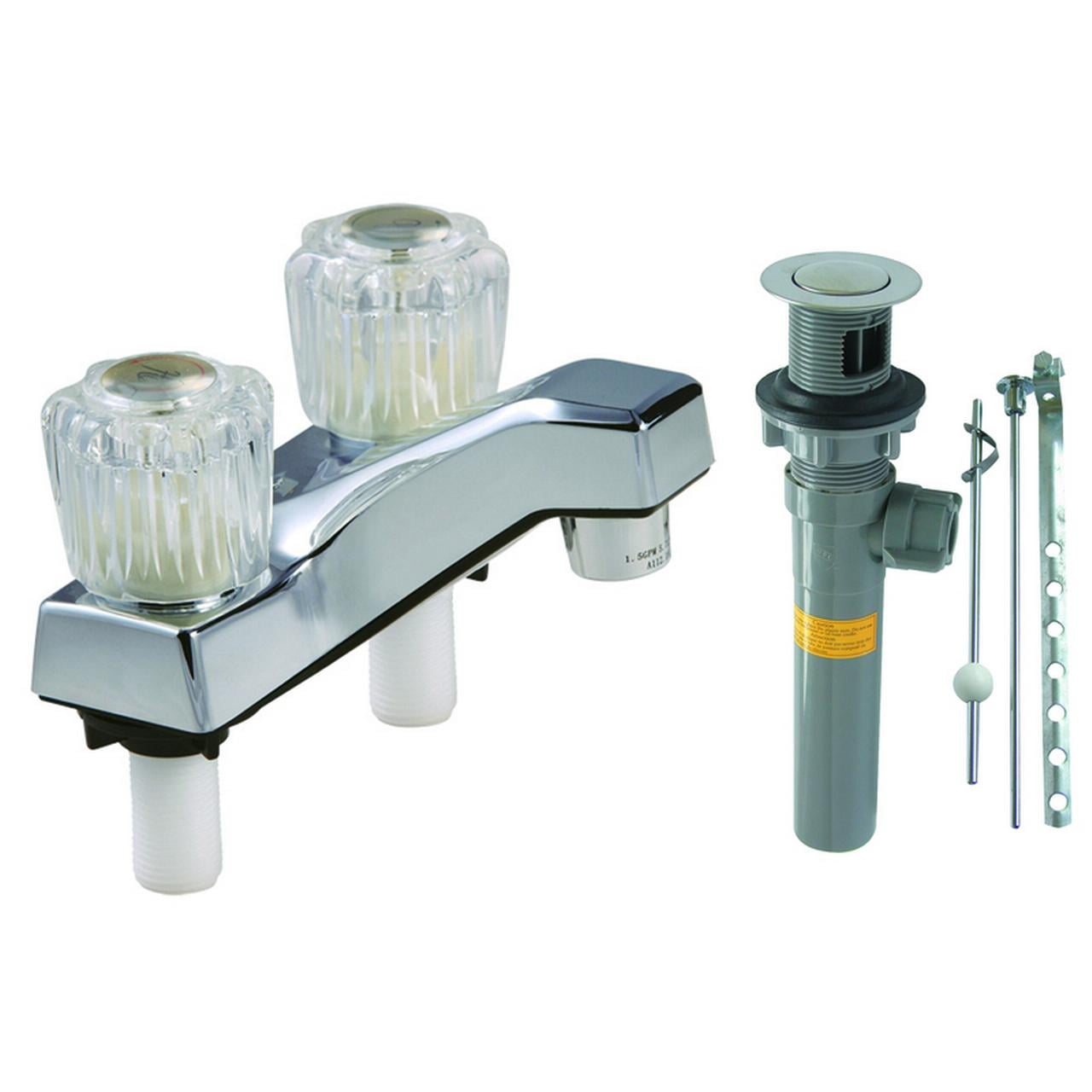 UPC 843518000045 product image for 45273 Traditional Chrome Two Handle Lavatory Pop-Up Faucet 4 | upcitemdb.com