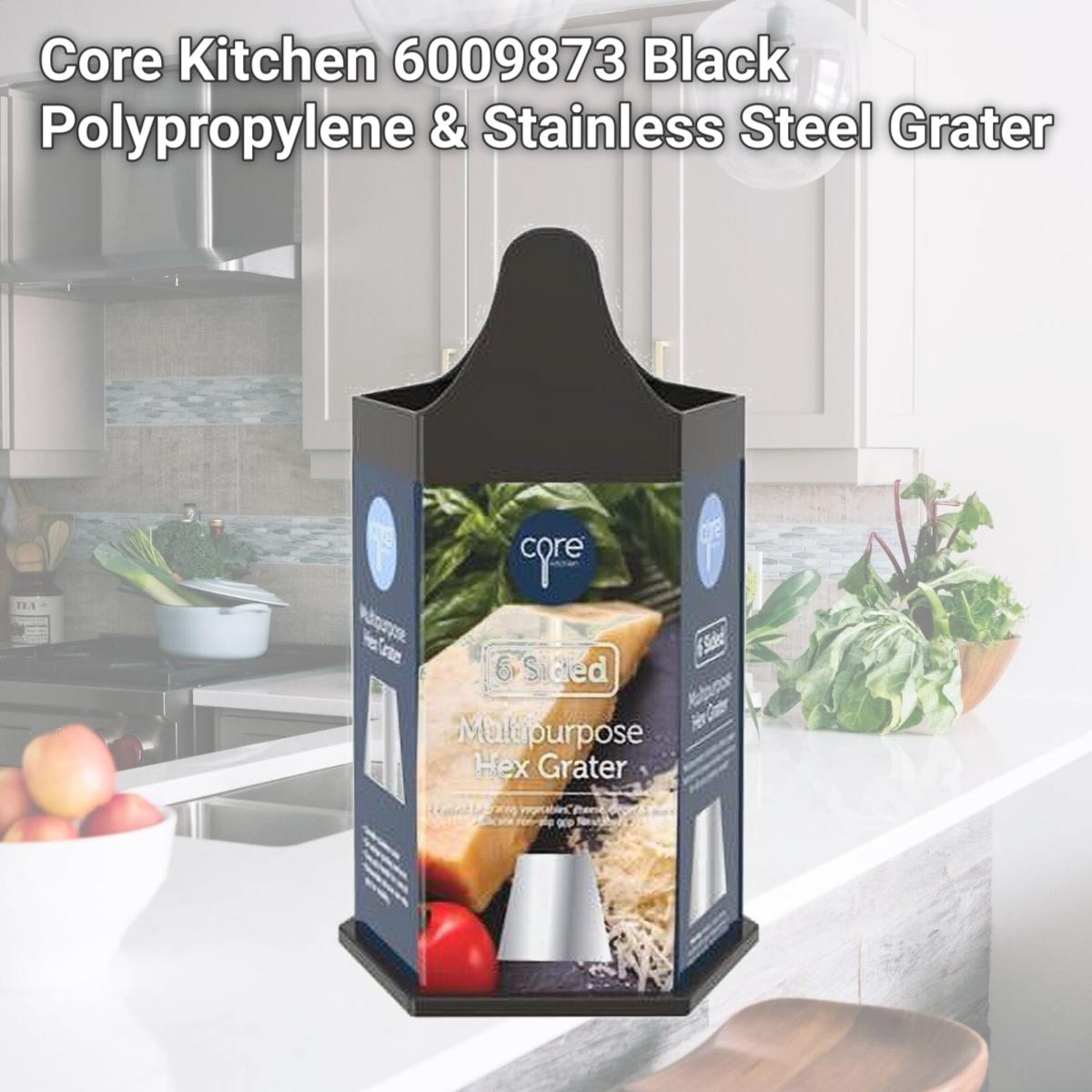 Picture of Core Kitchen 6009873 Black Polypropylene & Stainless Steel Grater