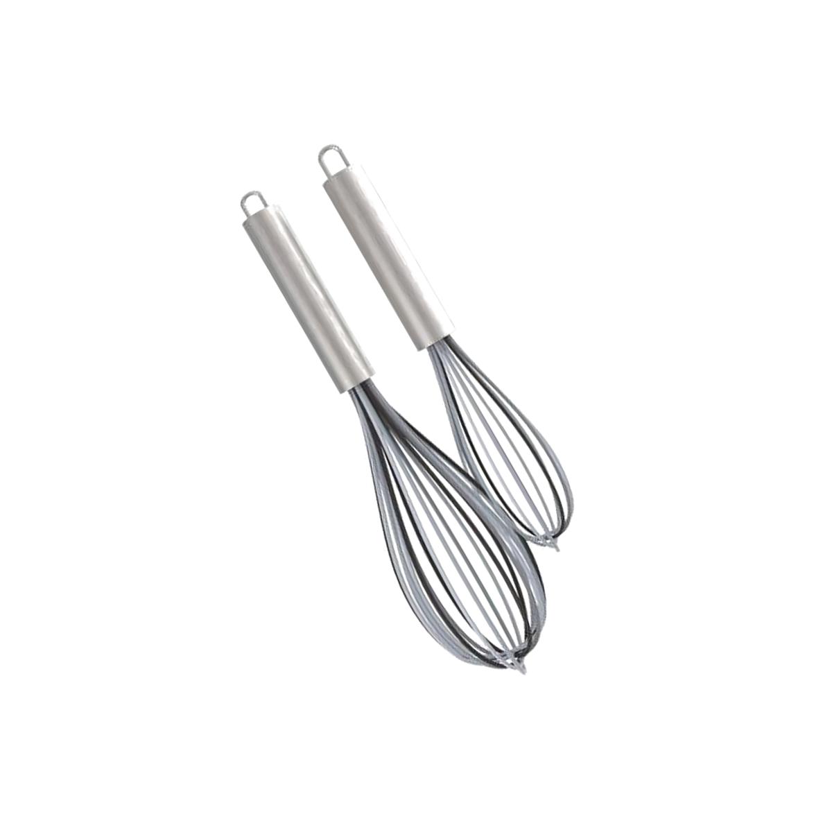 Picture of Core Home 6012600 Gray Silicone & Stainless Steel Whisk Set