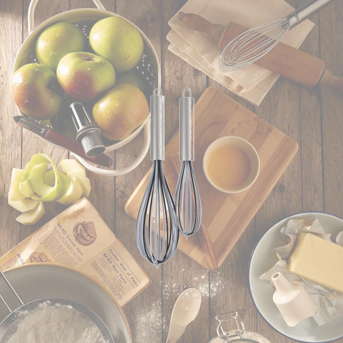 Picture of Core Home 6012600 Gray Silicone & Stainless Steel Whisk Set