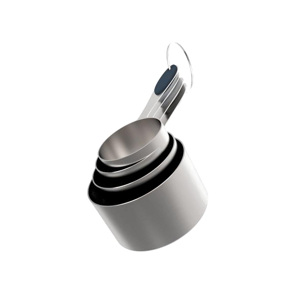 Picture of Core Home 6012619 Silicone & Stainless Steel Gray Measuring Cup Set