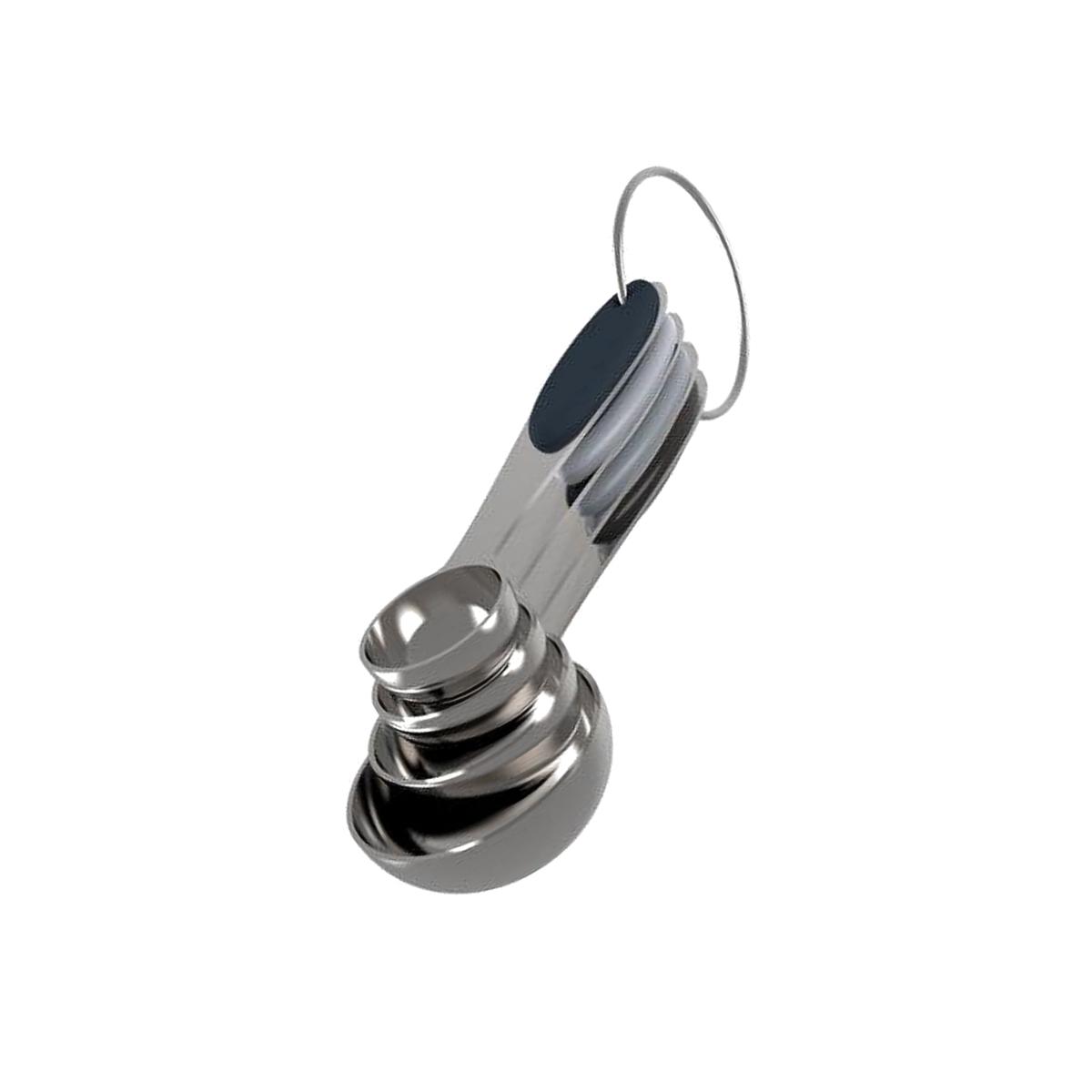 Picture of Core Kitchen 6012653 Silicone & Stainless Steel Gray Measuring Spoon Set