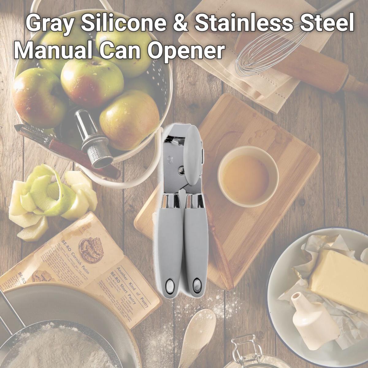 Picture of Core Kitchen 6009867 Gray Silicone & Stainless Steel Manual Can Opener