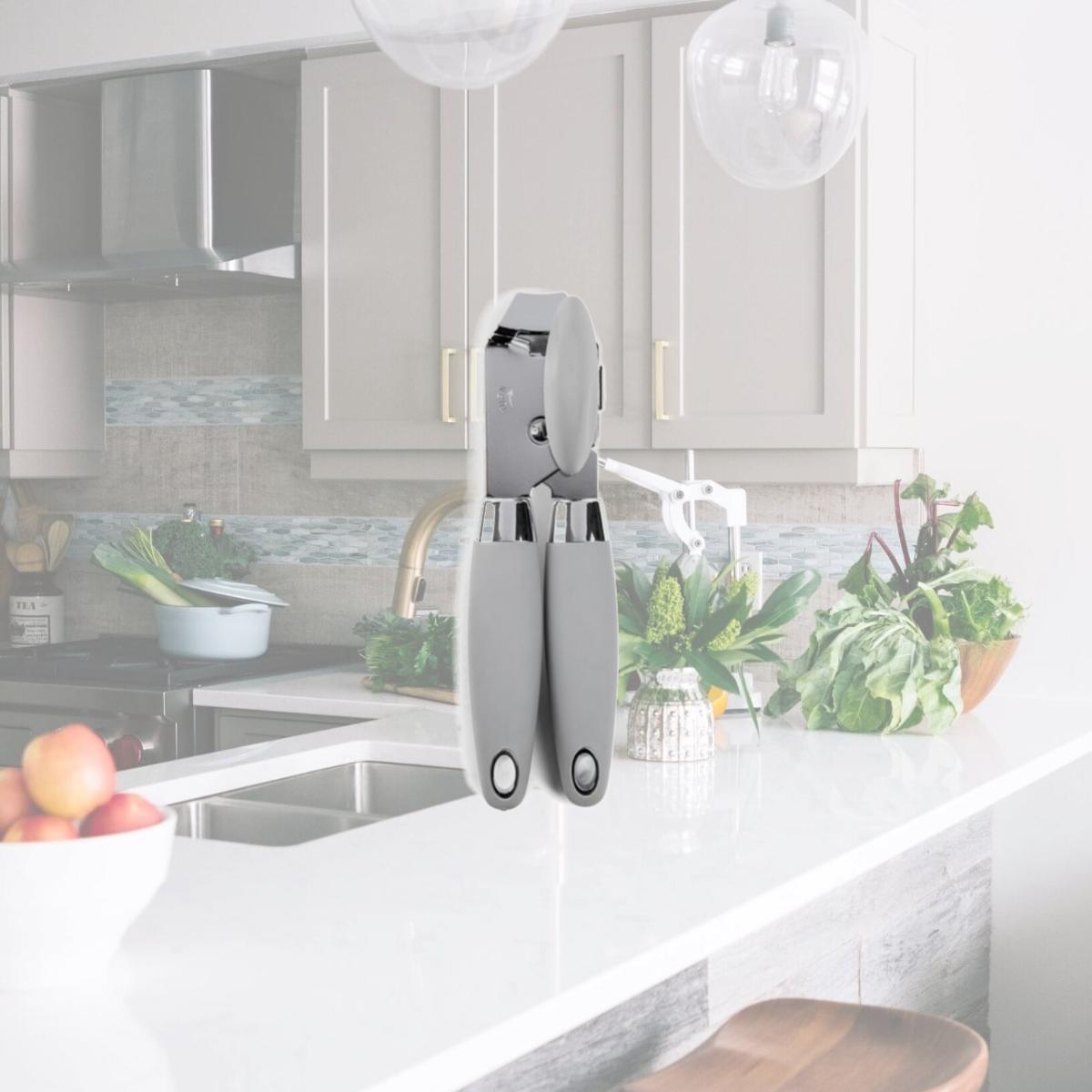 Picture of Core Kitchen 6009867 Gray Silicone & Stainless Steel Manual Can Opener