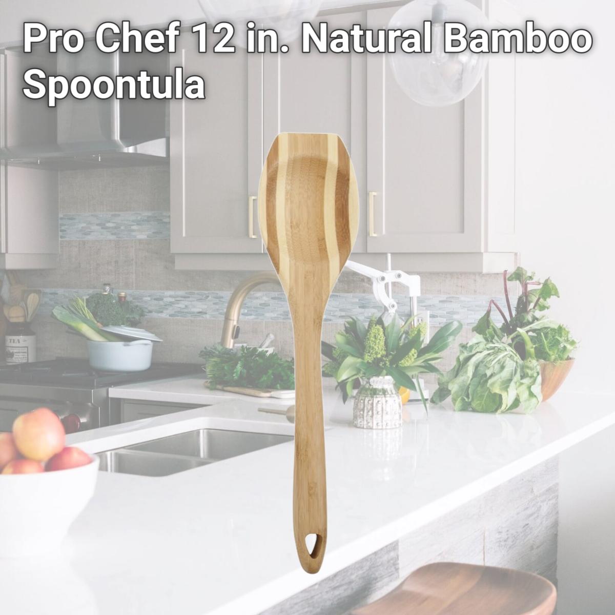 Picture of Core Kitchen 6012610 Pro Chef 12 in. Natural Bamboo Spoontula