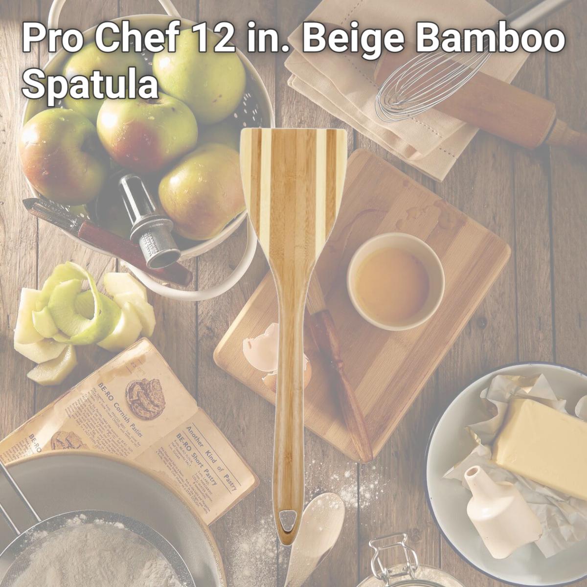 Picture of Core Kitchen 6012654 Pro Chef 12 in. Beige Bamboo Spatula
