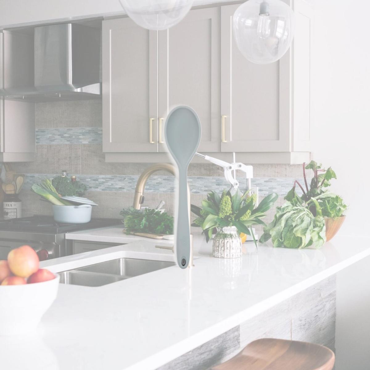 Picture of Core Kitchen 6011317 3 x 11 in. Gray Silicone Serving Spoon