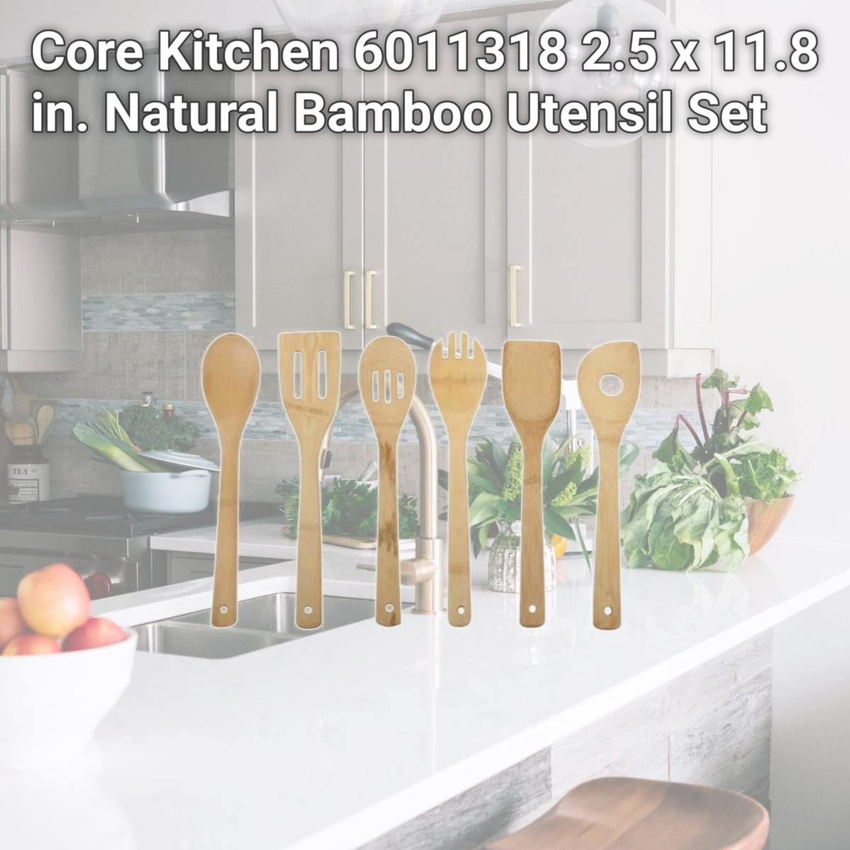 Picture of Core Kitchen 6011318 2.5 x 11.8 in. Natural Bamboo Utensil Set
