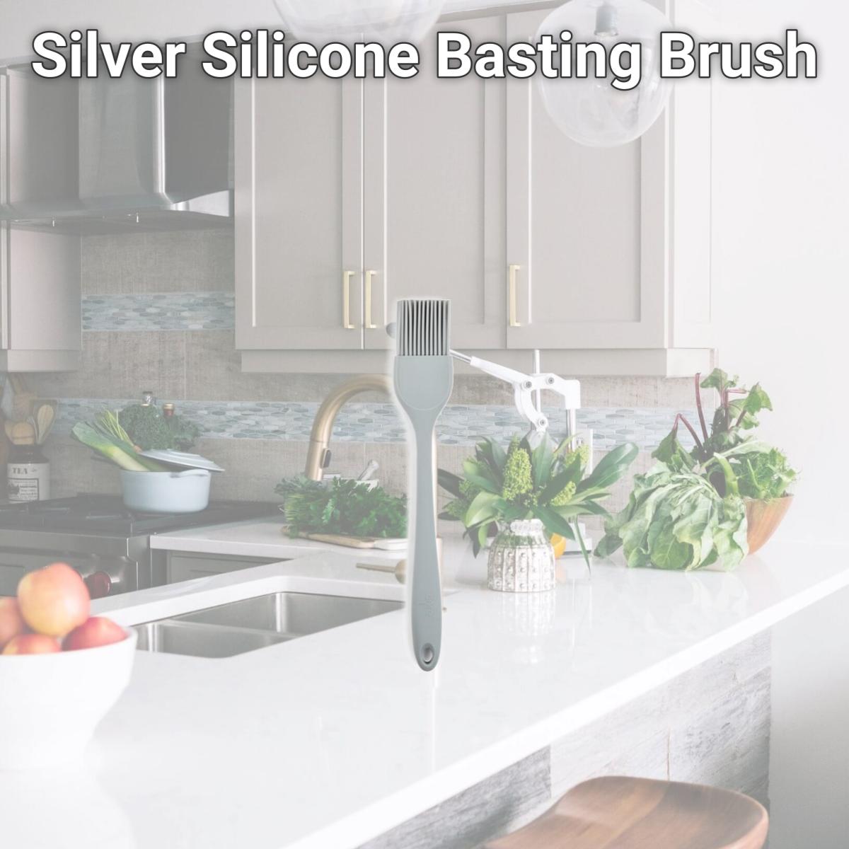 Picture of Core Kitchen 6012640 Silver Silicone Basting Brush
