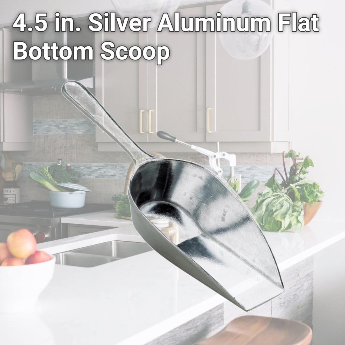 Picture of Harold Import 6308555 4.5 in. Silver Aluminum Flat Bottom Scoop
