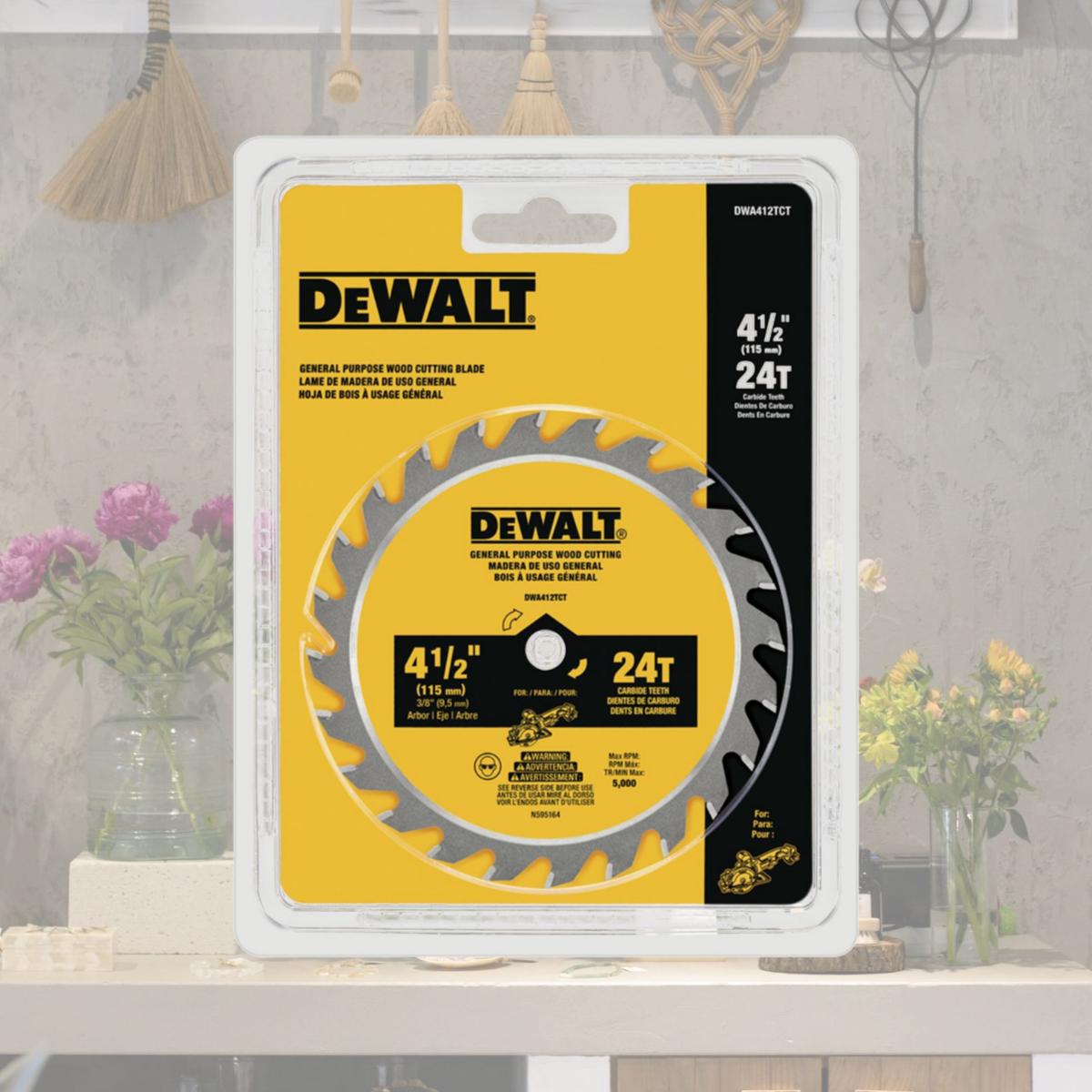 Picture of DeWalt 2006110 4.5 in. dia. x 0.375 in. Carbide Tipped Circular Saw Blade 24 Teeth