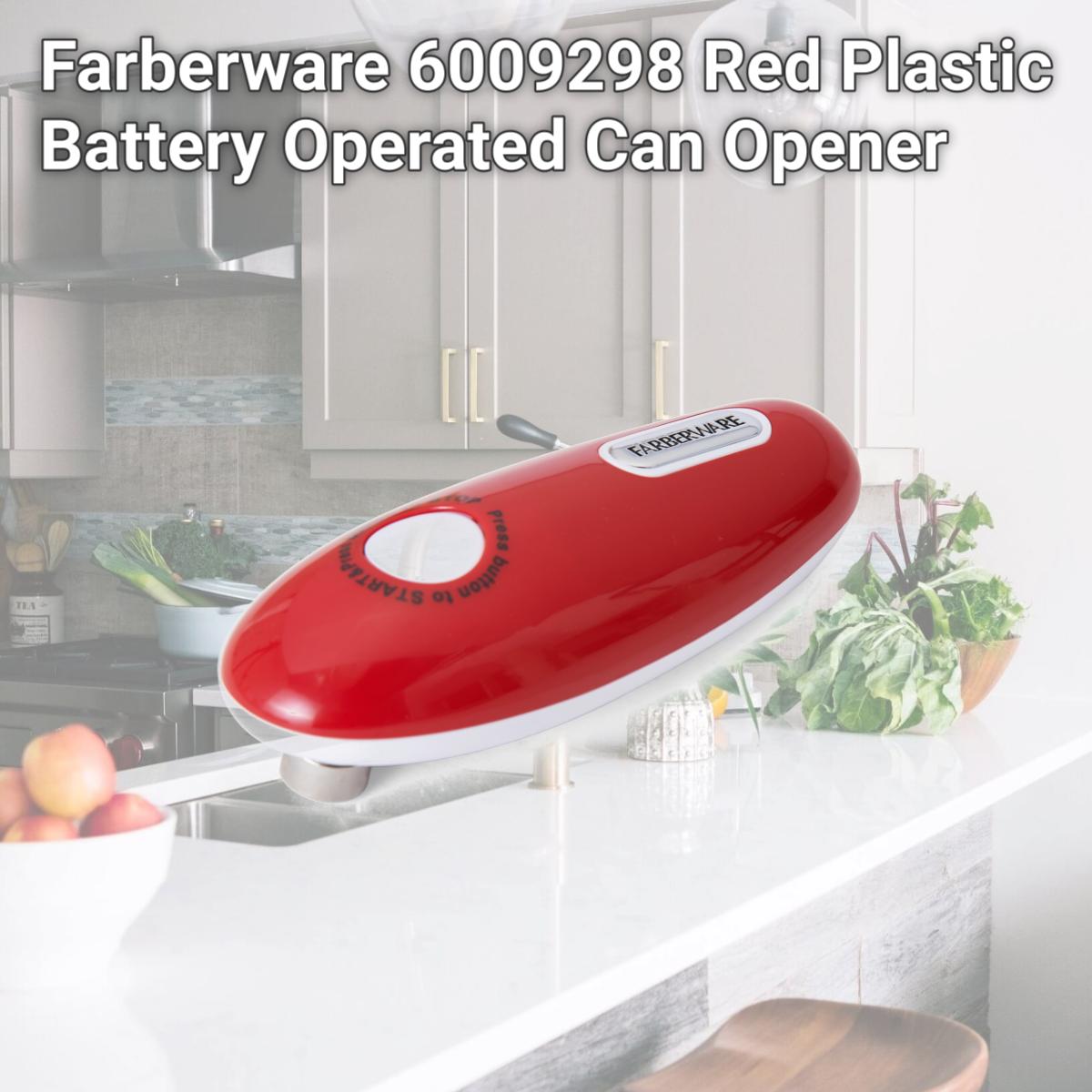 Picture of Farberware 6009298 Red Plastic Battery Operated Can Opener
