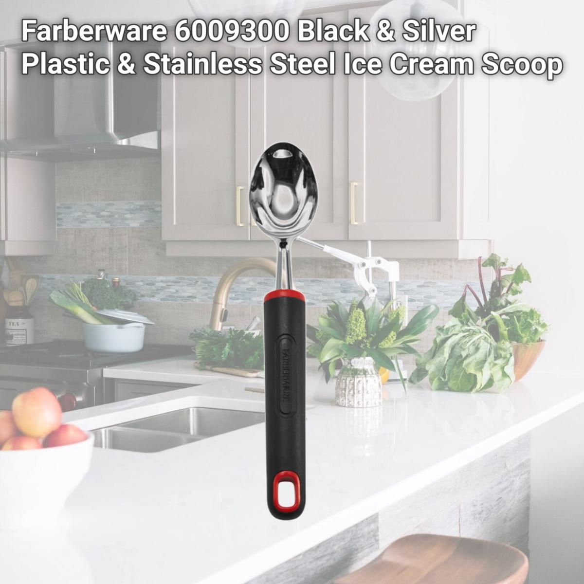 Picture of Farberware 6009300 Black & Silver Plastic & Stainless Steel Ice Cream Scoop