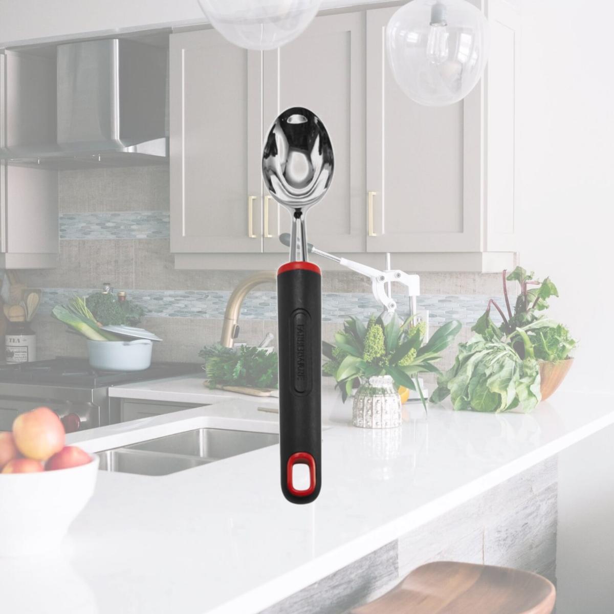 Picture of Farberware 6009300 Black & Silver Plastic & Stainless Steel Ice Cream Scoop