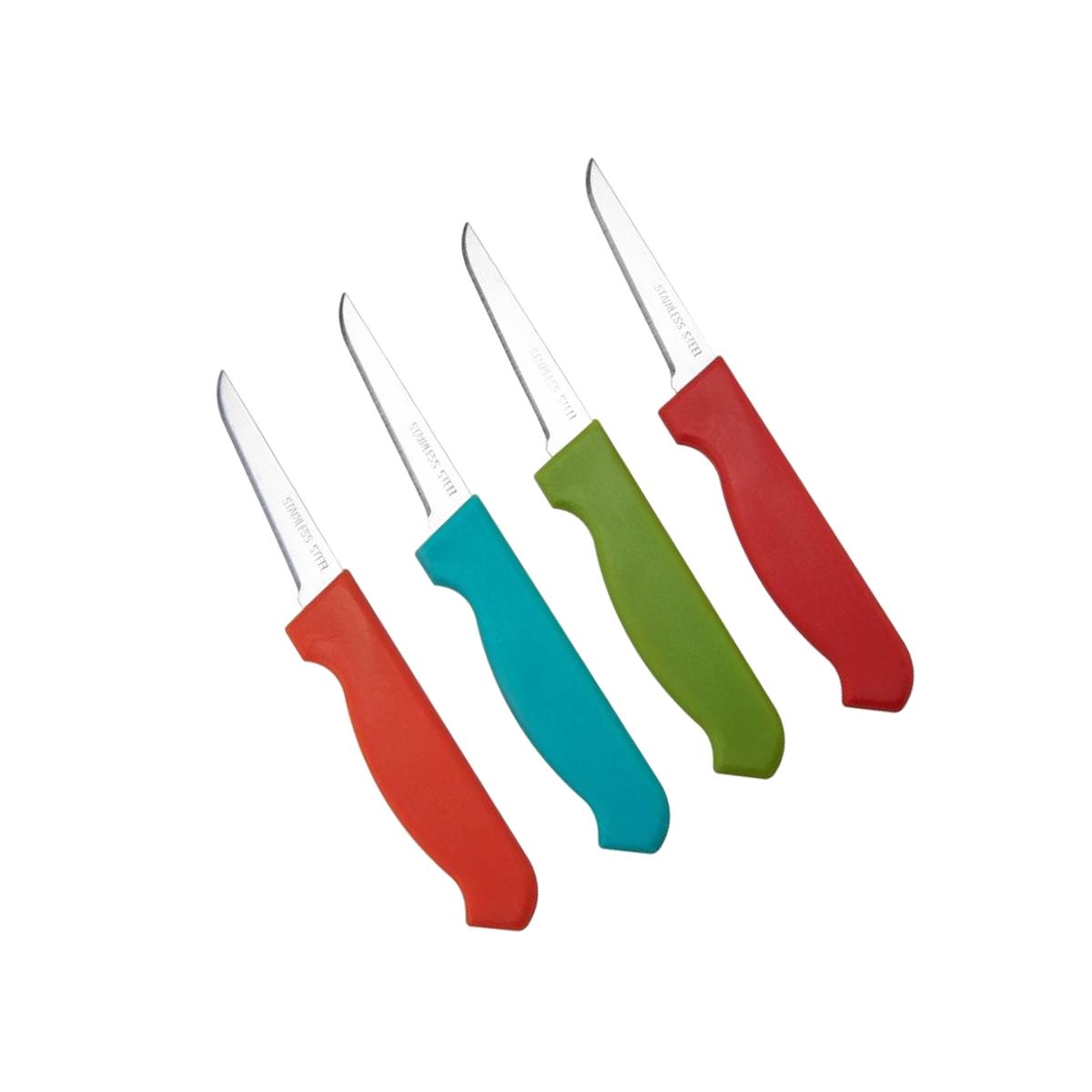 Picture of Farberware 6009323 3 in. Plastic & Stainless Steel Paring Knife Set - 4 Piece