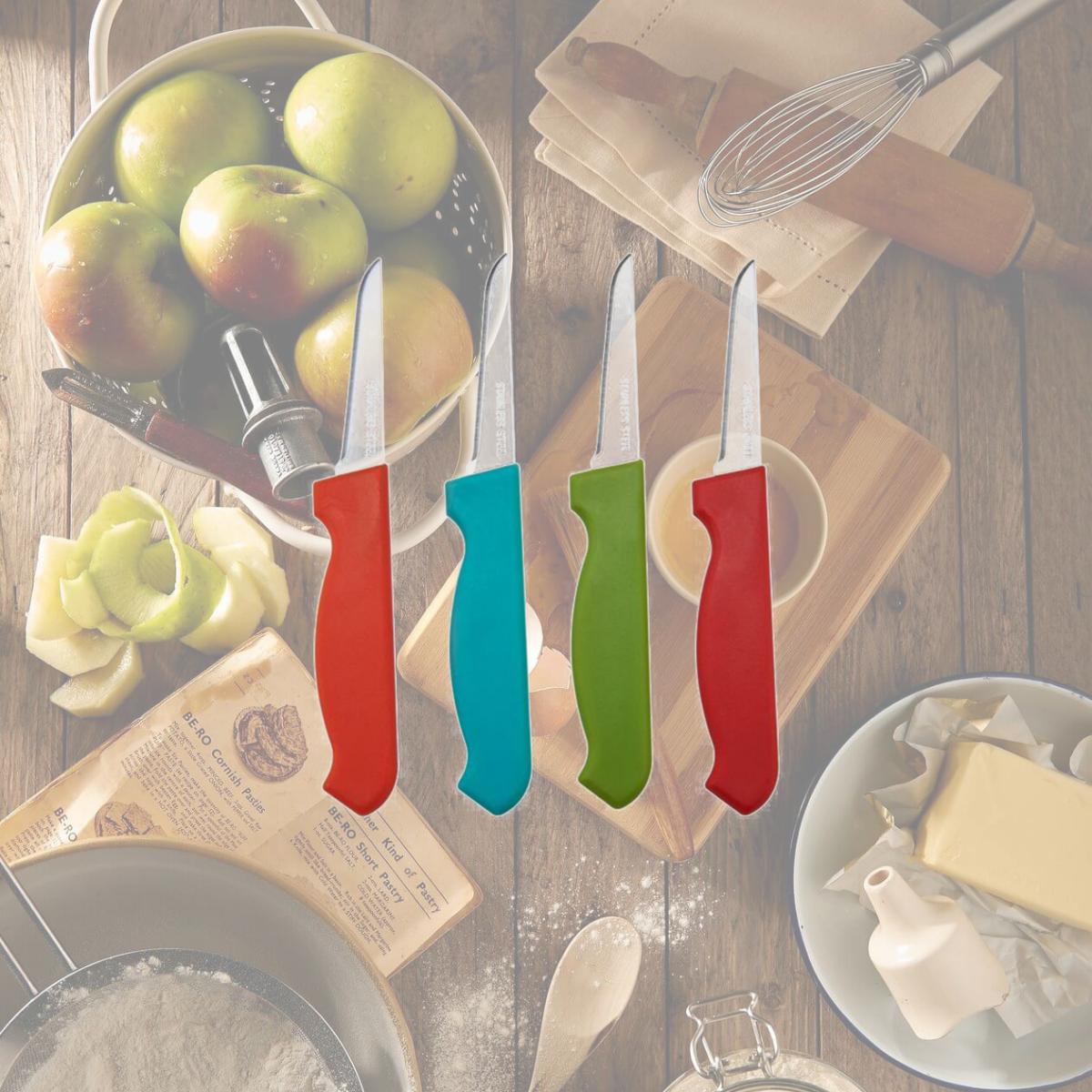 Picture of Farberware 6009323 3 in. Plastic & Stainless Steel Paring Knife Set - 4 Piece