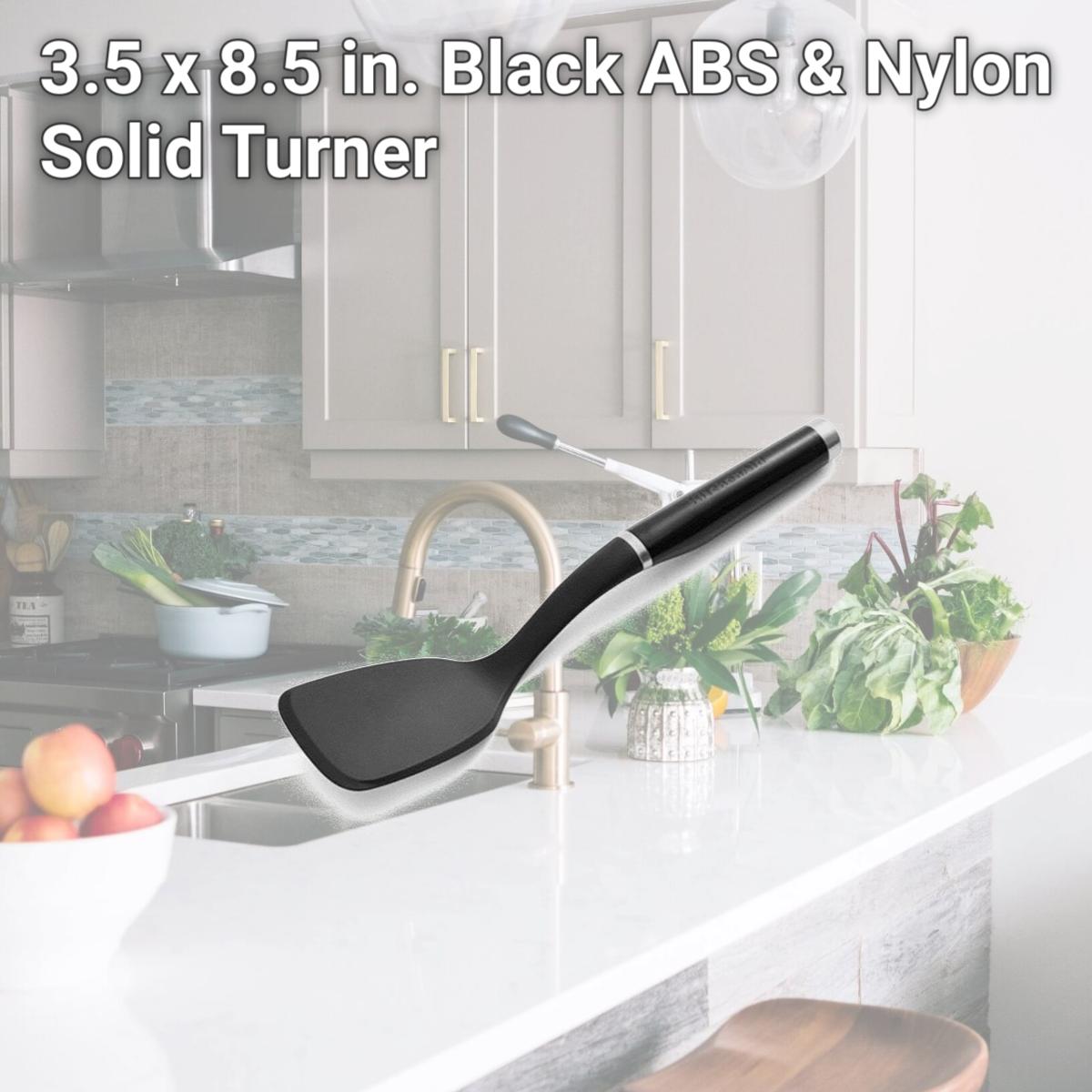 Picture of KitchenAid 6009340 3.5 x 8.5 in. Black ABS & Nylon Solid Turner