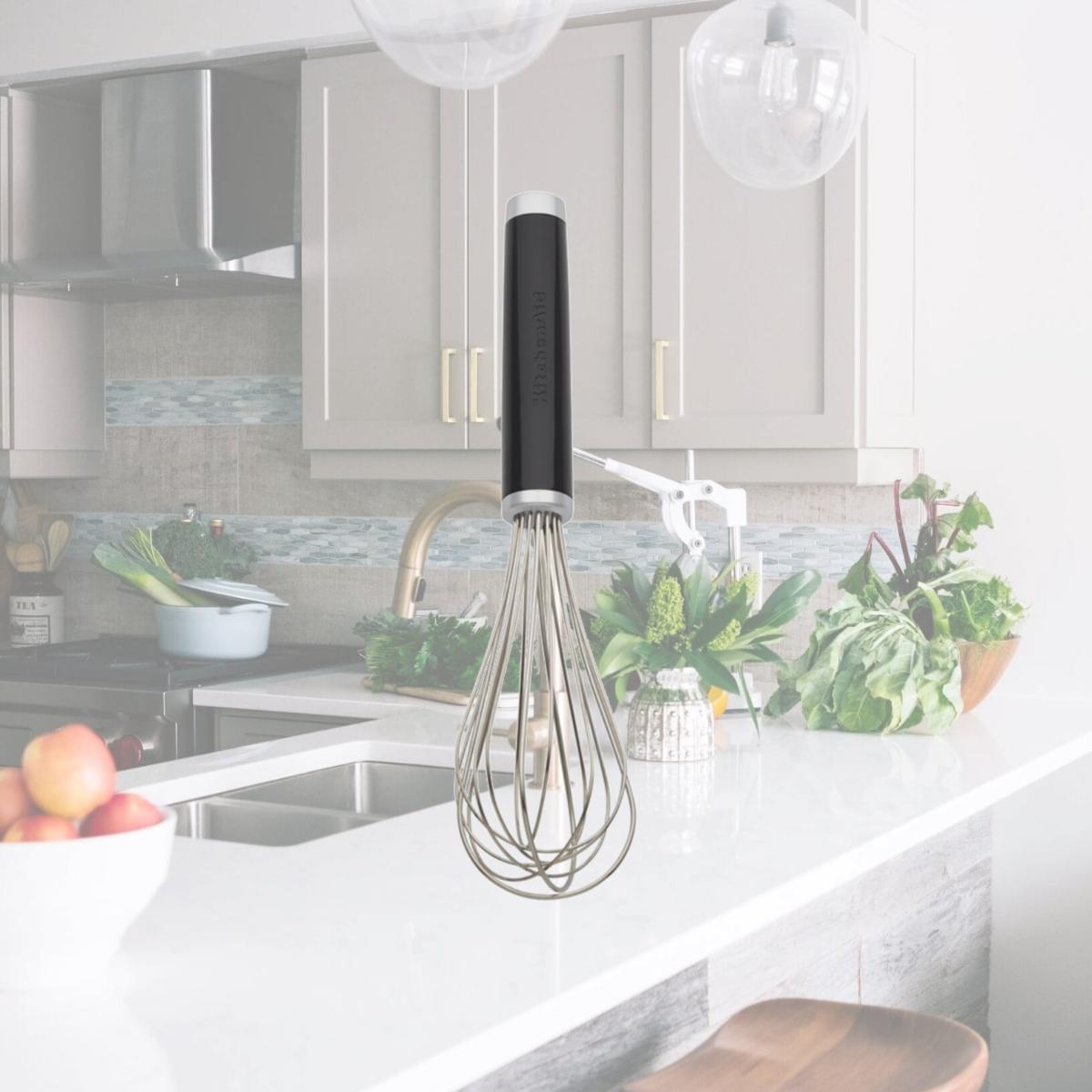 Picture of KitchenAid 6009333 Black & Silver ABS Plastic & Stainless Steel Whisk
