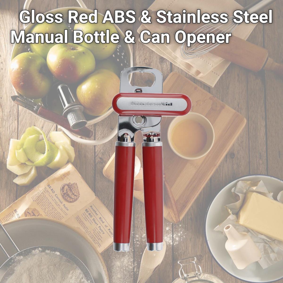 Picture of KitchenAid 6009342 Gloss Red ABS & Stainless Steel Manual Bottle & Can Opener