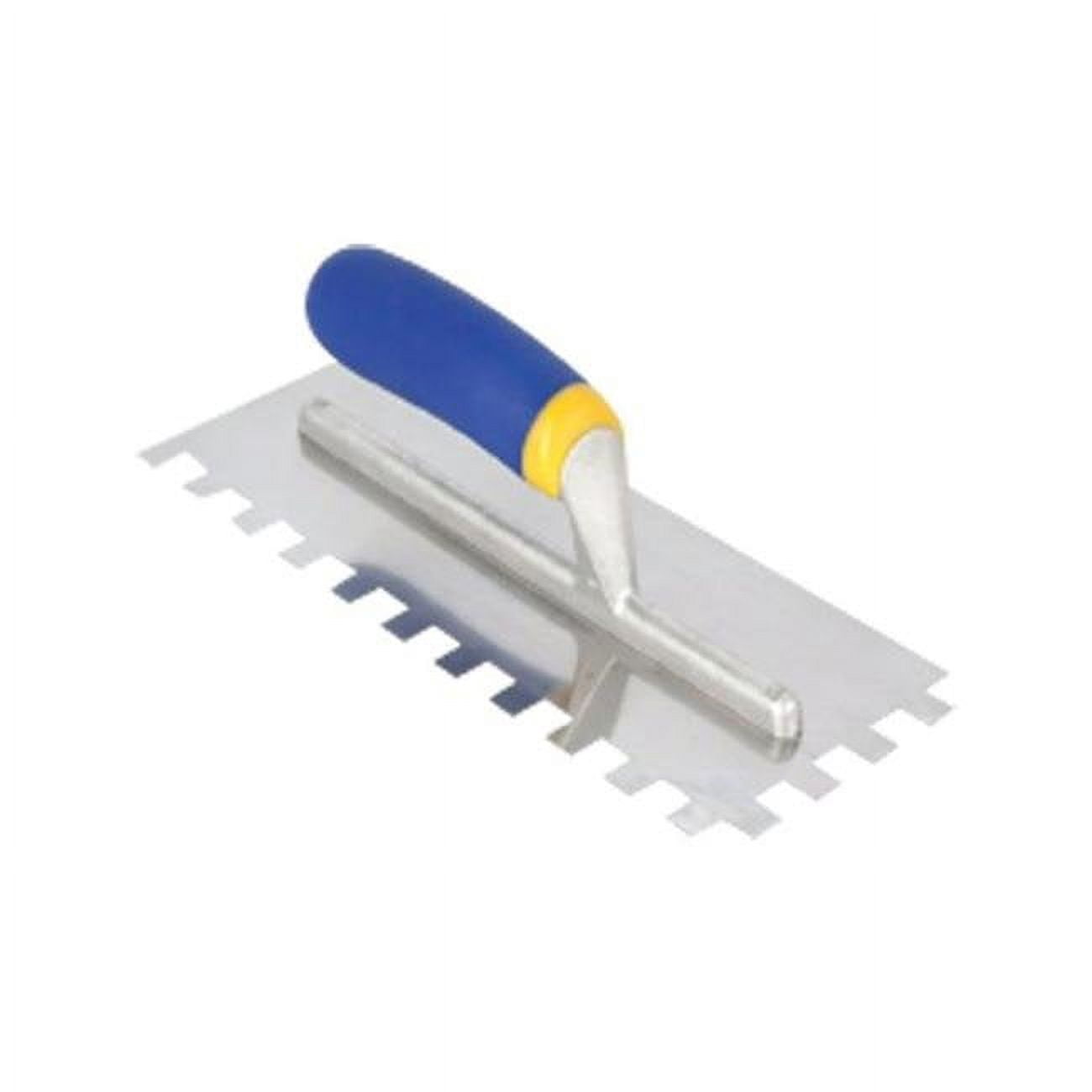 UPC 010306011235 product image for QEP 2437085 3.5 x 4.5 x 11 in. Stainless Steel Square Notch Trowel, Blue | upcitemdb.com