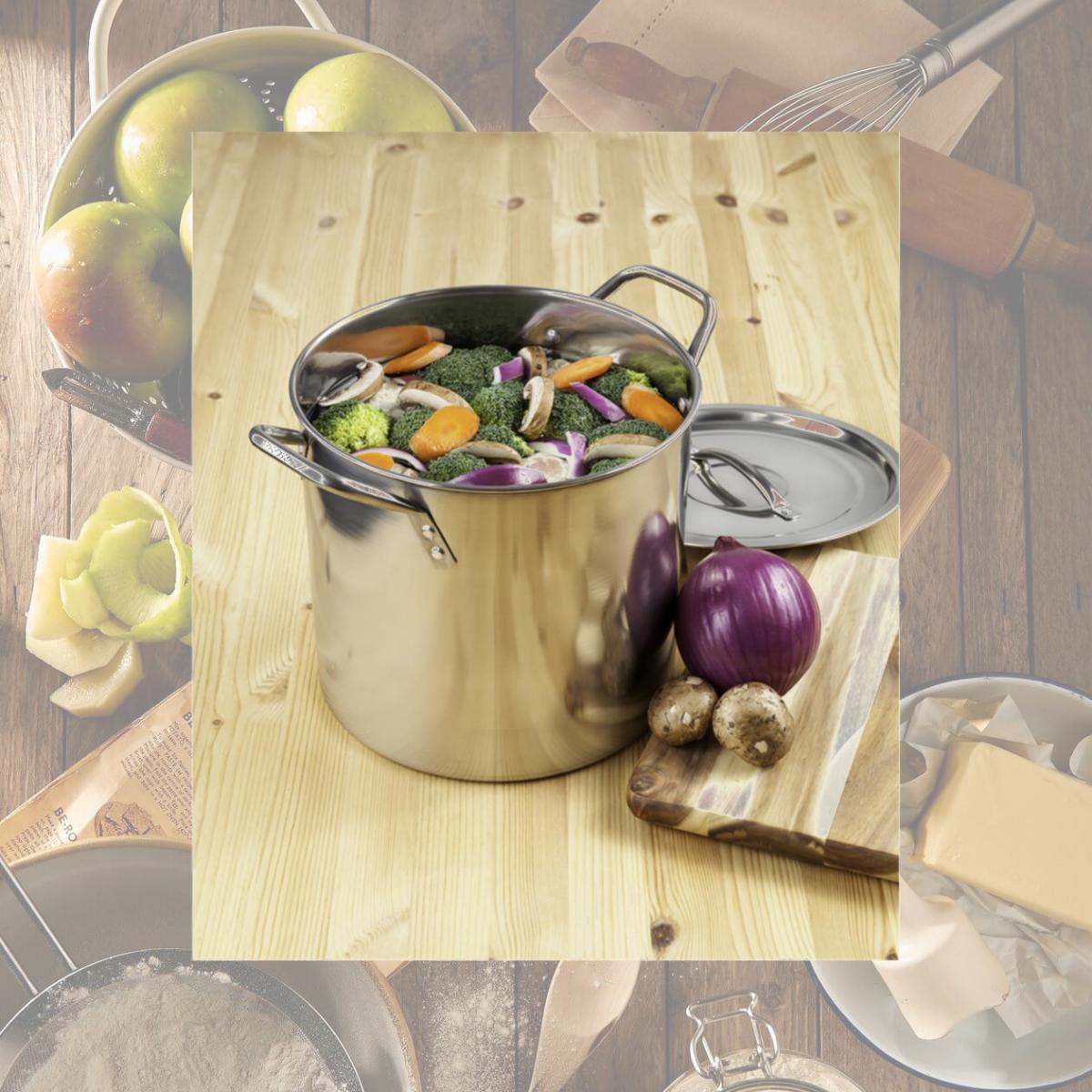 Picture of McSunley 6018294 9 in. 8 qt. Stainless Steel Stock Pot, Silver