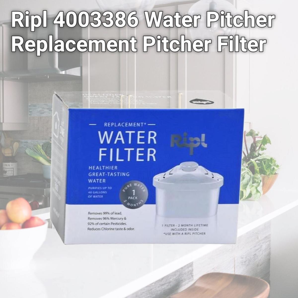 Picture of Ripl 4003386 Water Pitcher Replacement Pitcher Filter
