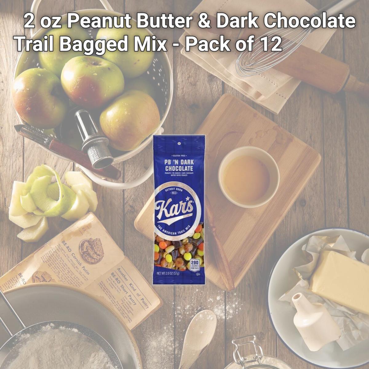 Picture of Kars 9064004 2 oz Peanut Butter & Dark Chocolate Trail Bagged Mix - Pack of 12