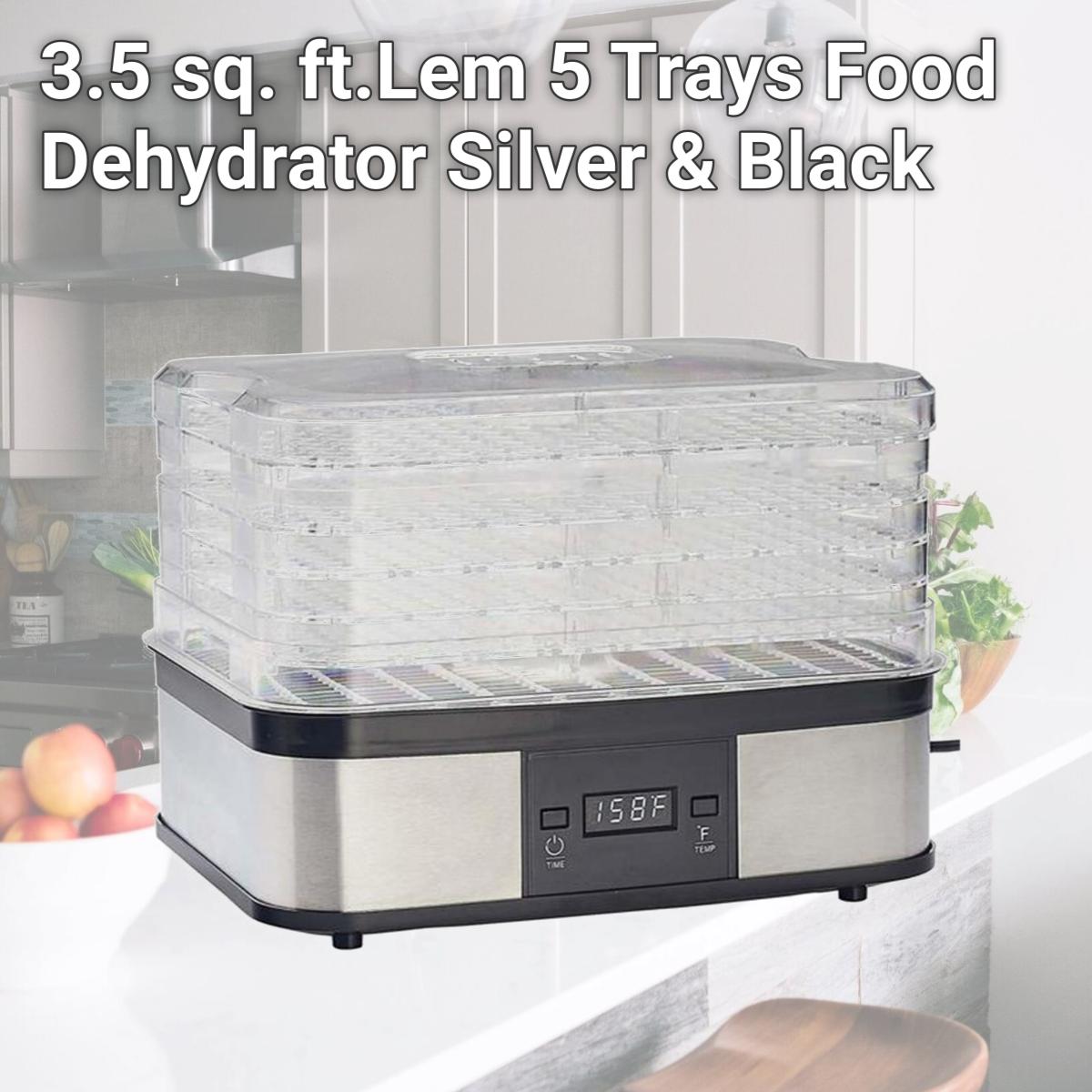 Picture of Lem Products 6015129 3.5 sq. ft.Lem 5 Trays Food Dehydrator, Silver & Black