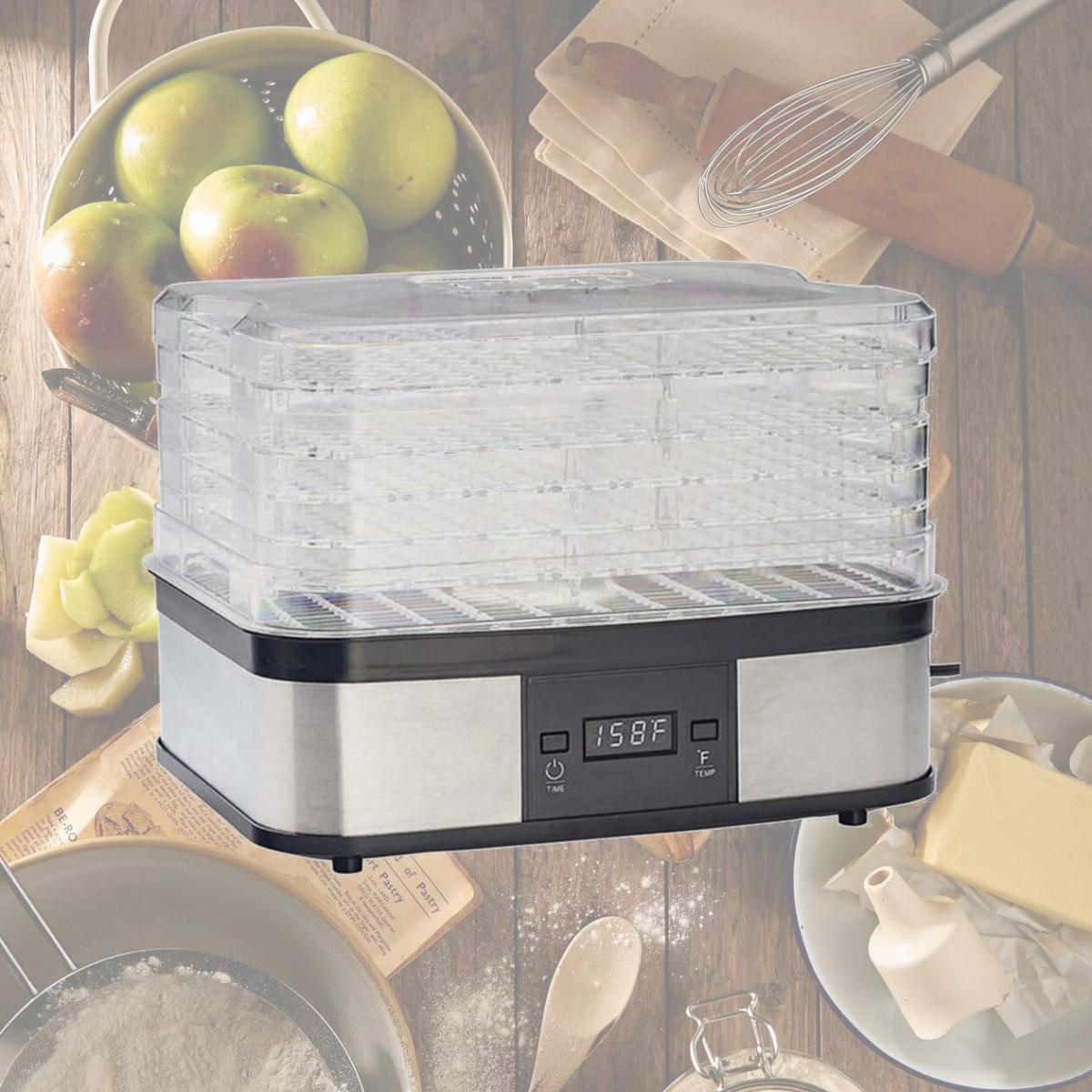 Picture of Lem Products 6015129 3.5 sq. ft.Lem 5 Trays Food Dehydrator, Silver & Black