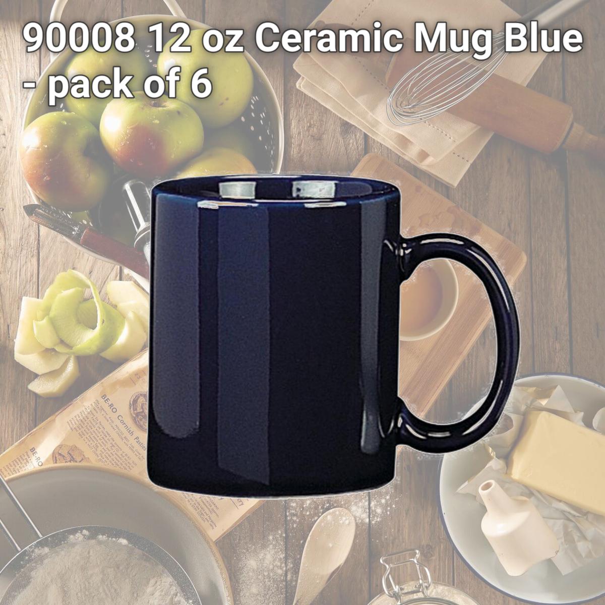 Picture of Harolds Kitchen 90008 12 oz Ceramic Mug  Blue - pack of 6