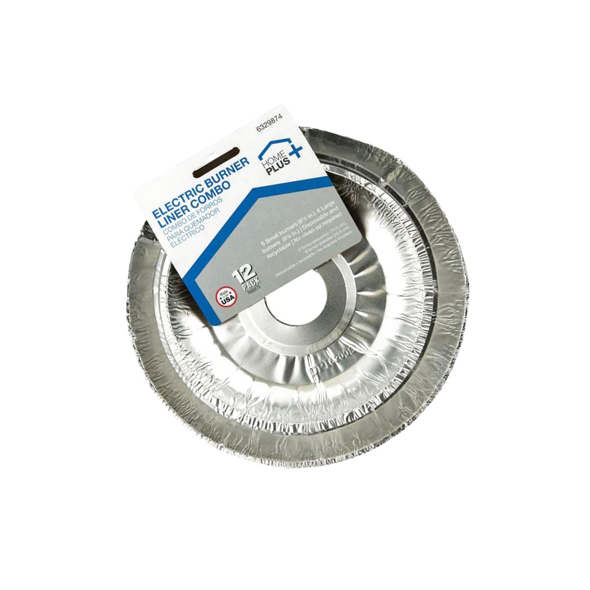 Picture of Home Plus 6329874 Durable Foil Electric Burner Liner, Silver - Pack of 12 - 12 per Pack