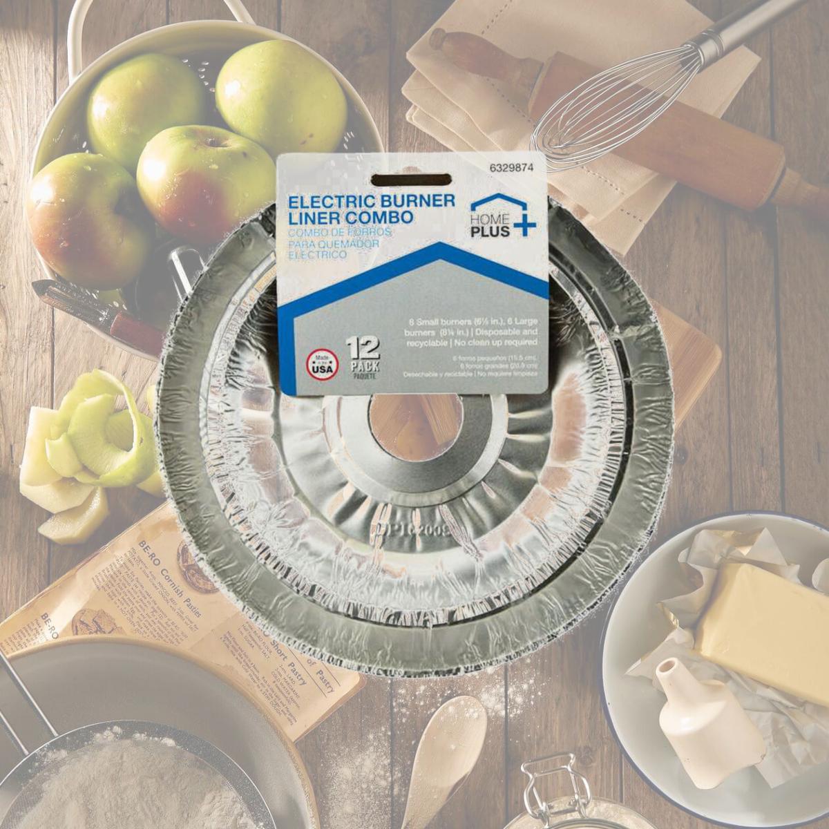 Picture of Home Plus 6329874 Durable Foil Electric Burner Liner, Silver - Pack of 12 - 12 per Pack