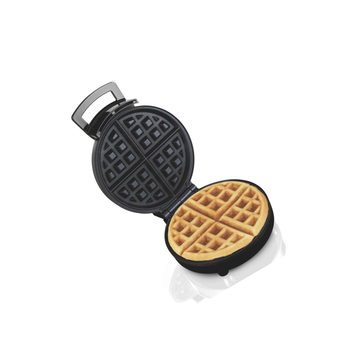 Picture of Hamilton Beach 6029438 1 Waffle Stainless Steel Belgian Waffle Maker, Black & Silver