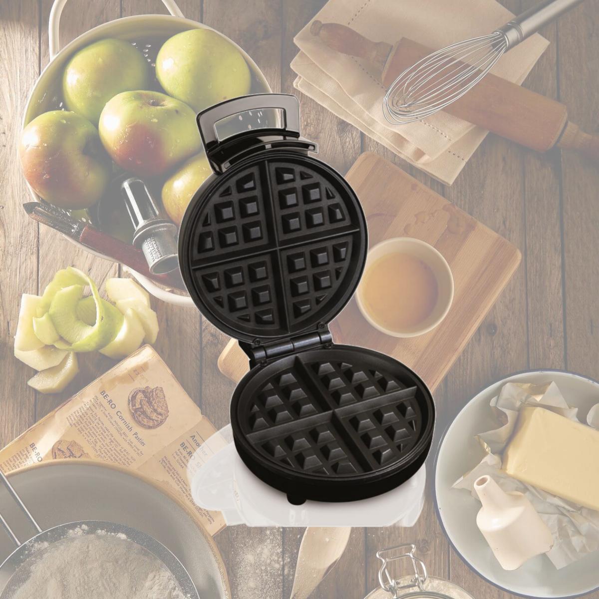 Picture of Hamilton Beach 6029438 1 Waffle Stainless Steel Belgian Waffle Maker, Black & Silver