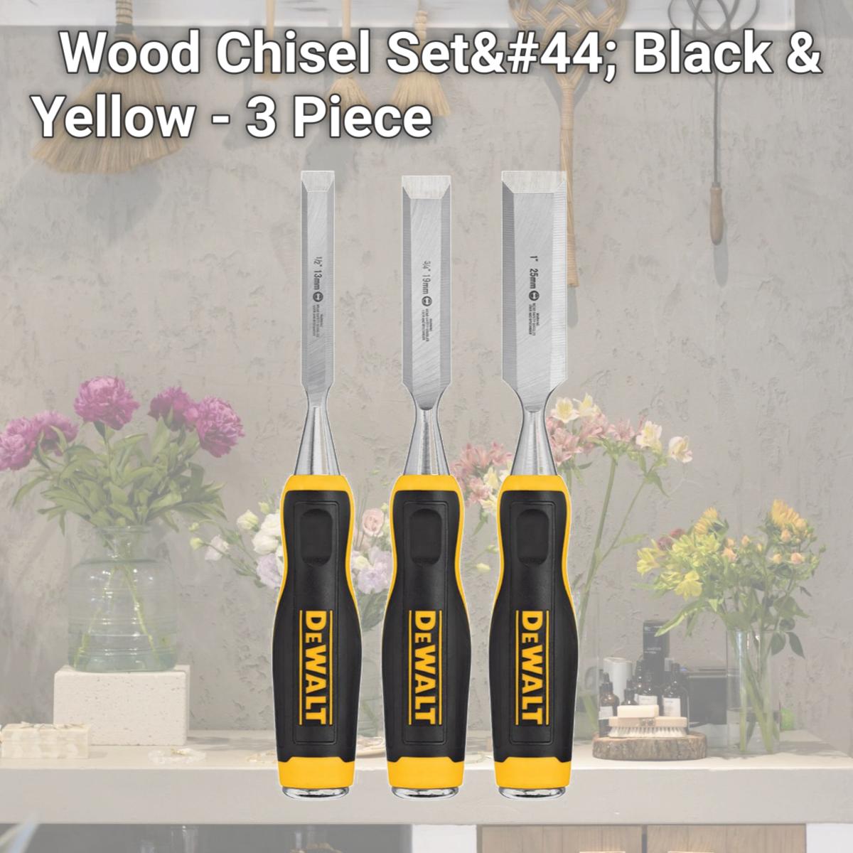 Picture of Dewalt 2015407 Wood Chisel Set&#44; Black & Yellow - 3 Piece