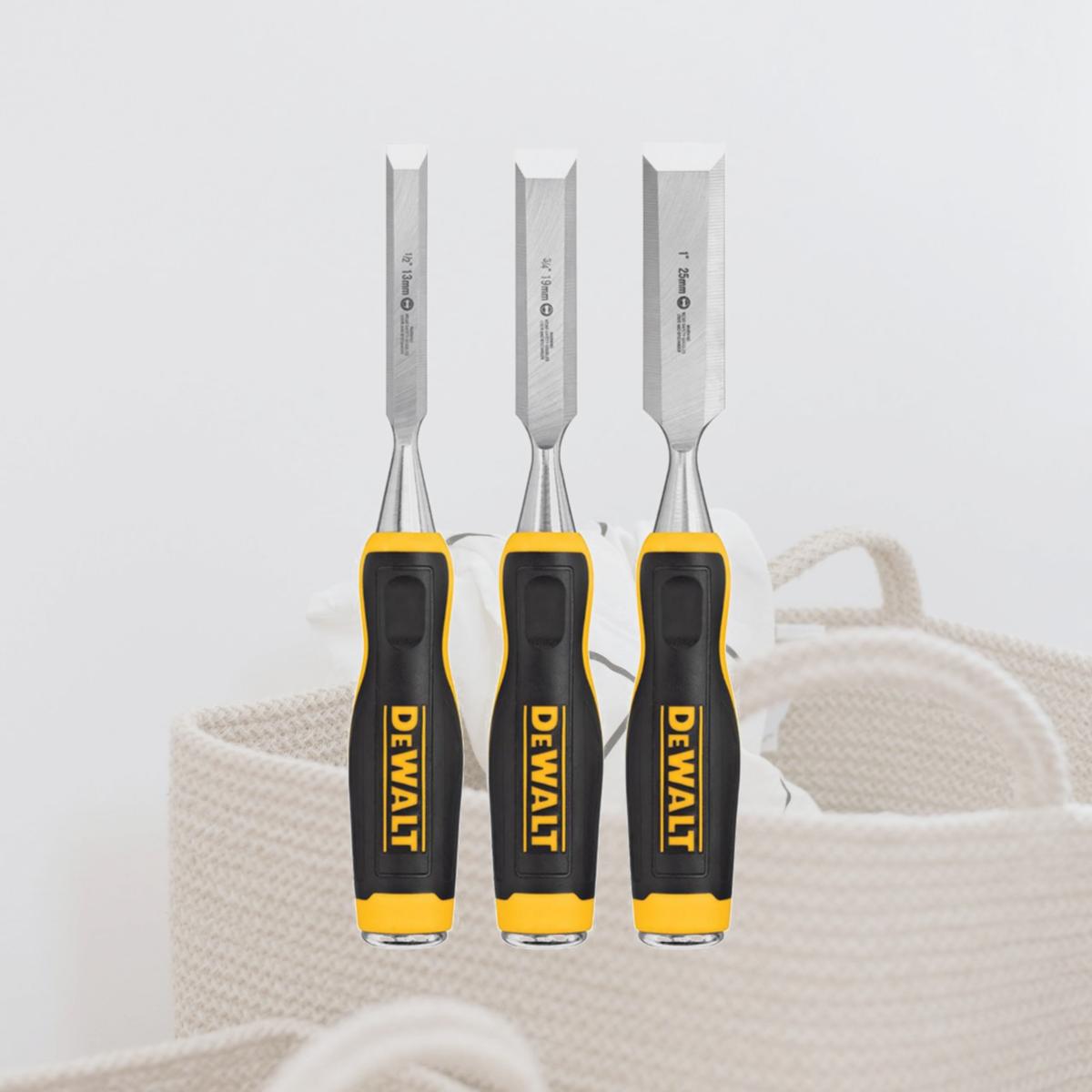 Picture of Dewalt 2015407 Wood Chisel Set&#44; Black & Yellow - 3 Piece