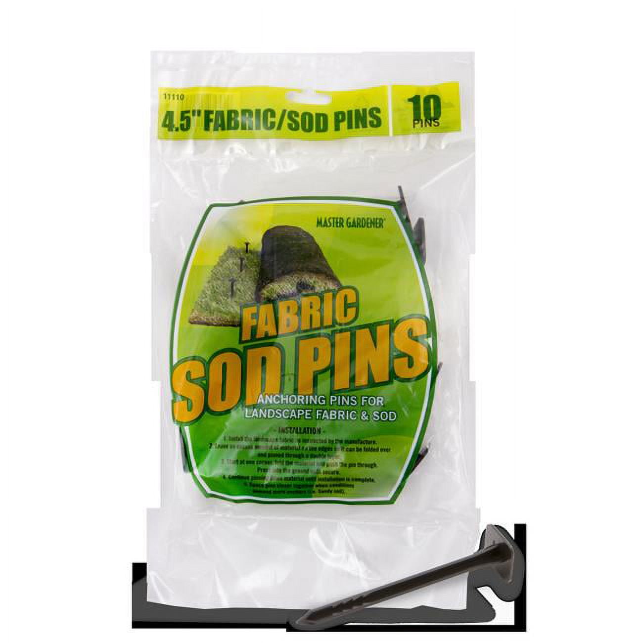 UPC 011047111109 product image for 7013614 4.5 in. Master Gardener Fabric Sod Pin - Pack of 24 - 10 per Pack | upcitemdb.com