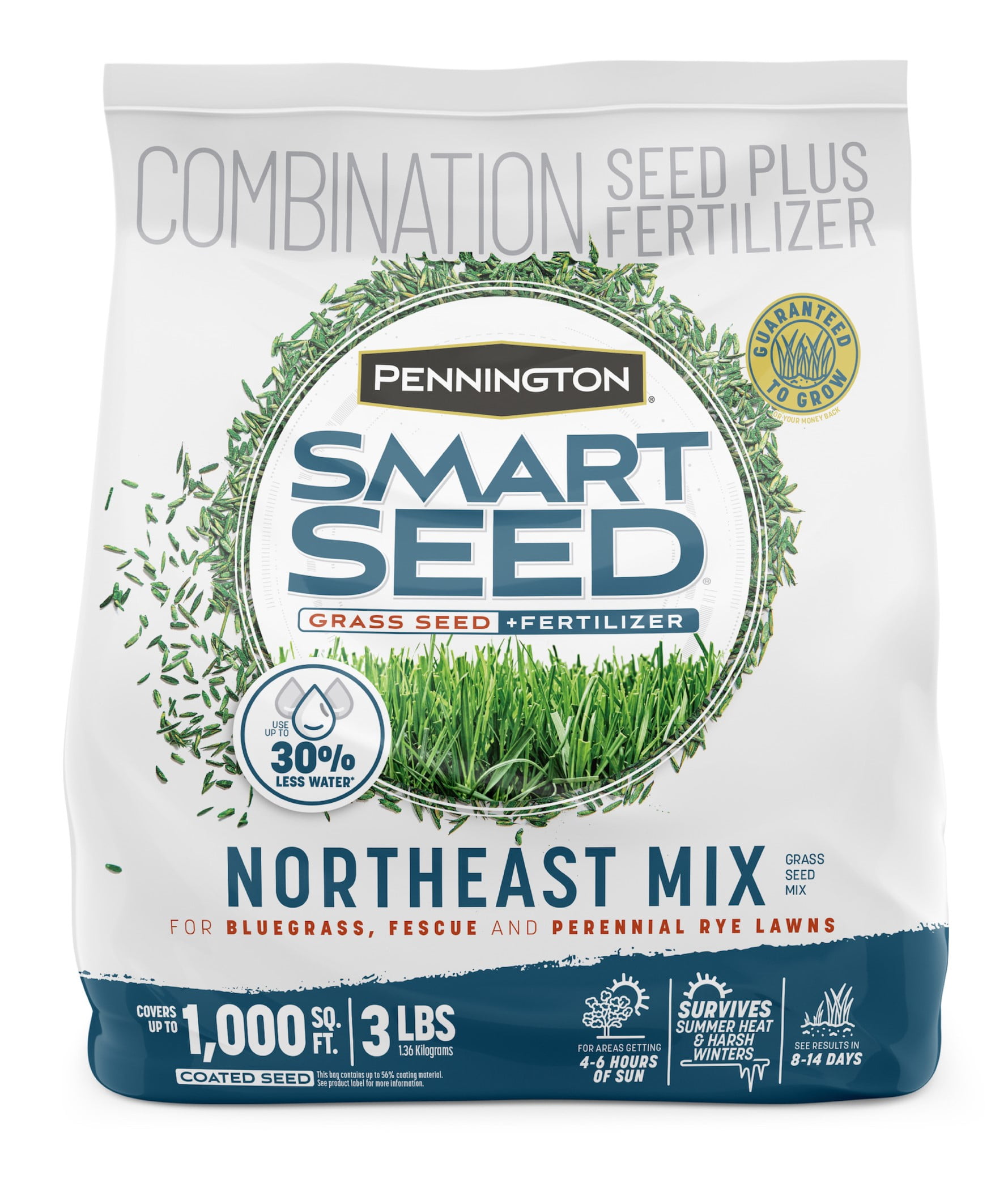 3 lbs Pennington Seed Northeast Mix Full Sun & Medium Shade Grass Seed