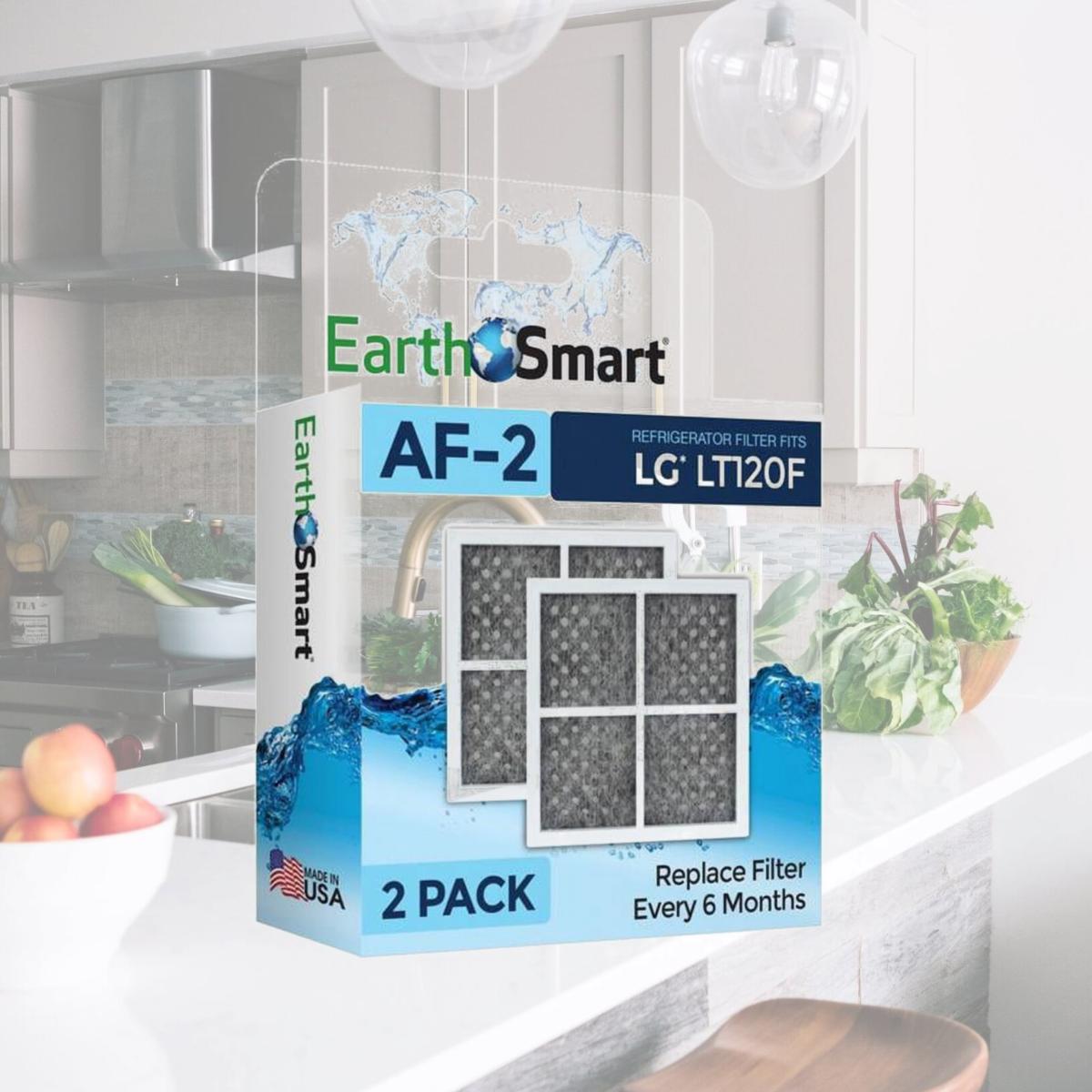Picture of Earth Smart 4005613 AF-2 Refrigerator Air Filter for LG LT120F - Pack of 2