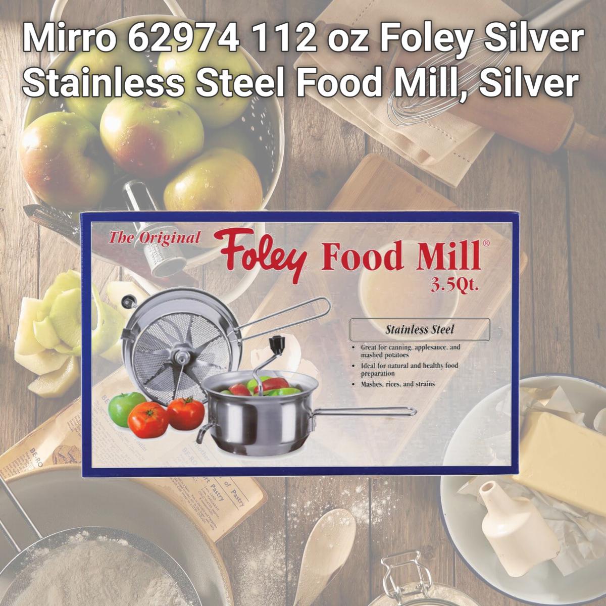 Picture of Mirro 62974 112 oz Foley Silver Stainless Steel Food Mill, Silver