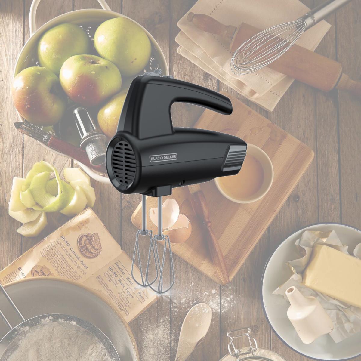 Picture of Black & Decker 6037754 5 Speed Hand Mixer, Black & Silver