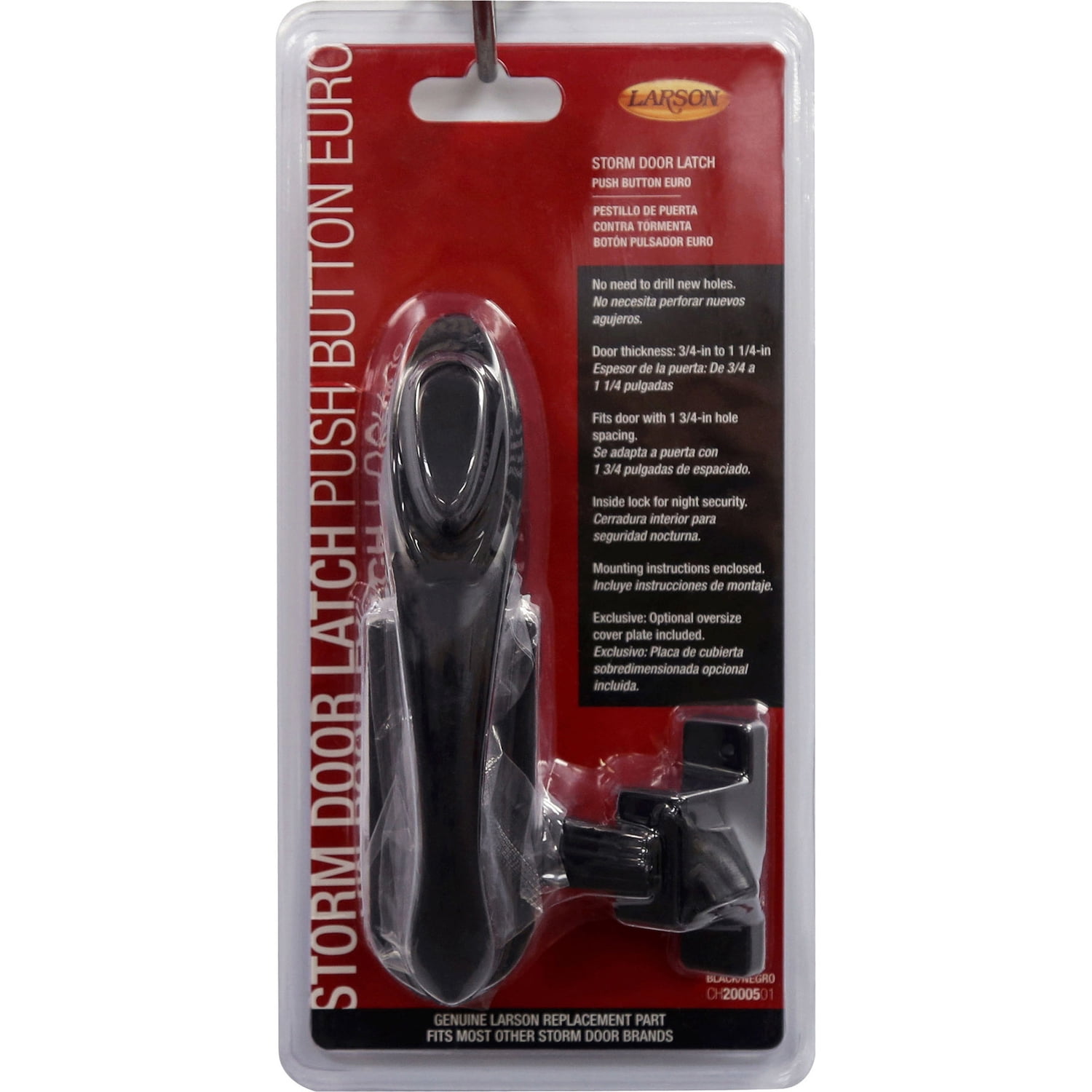 UPC 747432470888 product image for Euro Zinc Push Button Latch, Black | upcitemdb.com