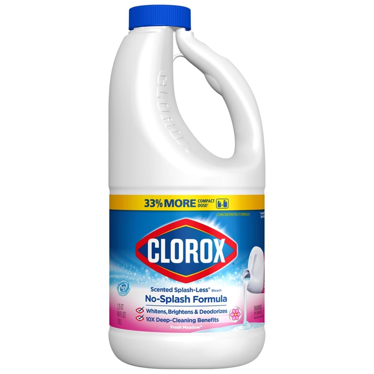 UPC 044600323374 product image for Clorox 1018579 40 oz Splash-Less Clean Meadow Scent Bleach - Pack of 6 | upcitemdb.com