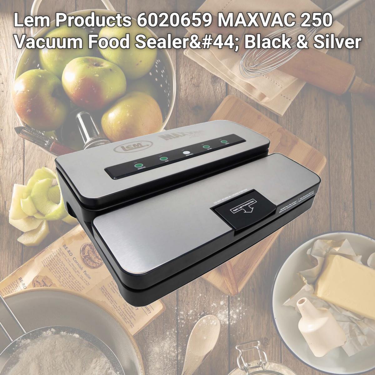 Picture of Lem Products 6020659 MAXVAC 250 Vacuum Food Sealer, Black & Silver