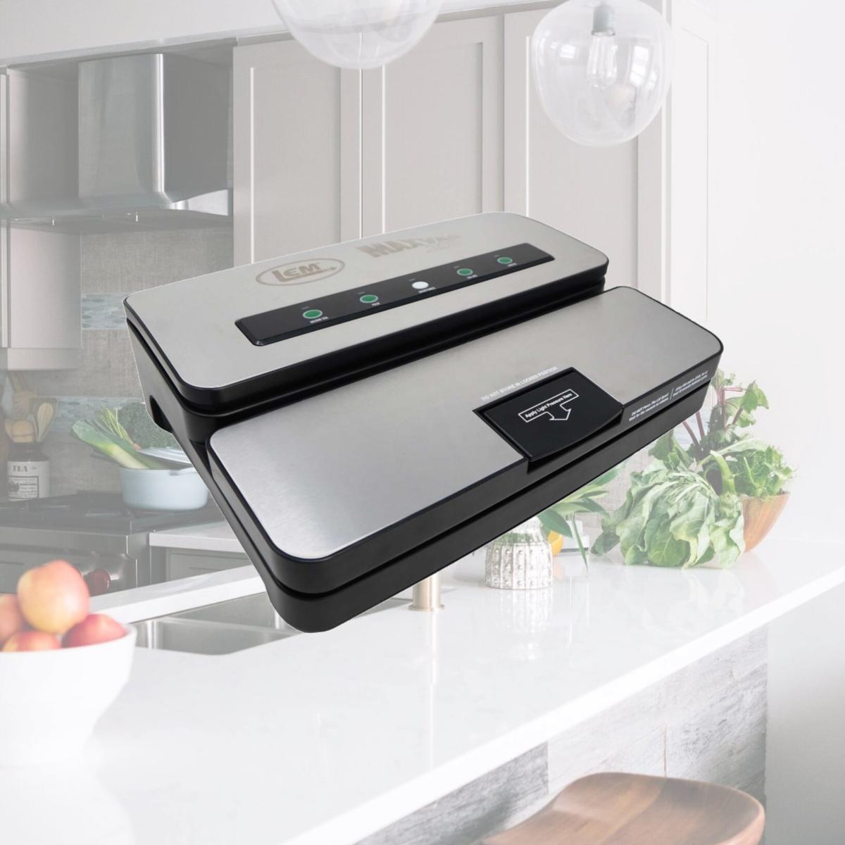 Picture of Lem Products 6020659 MAXVAC 250 Vacuum Food Sealer, Black & Silver