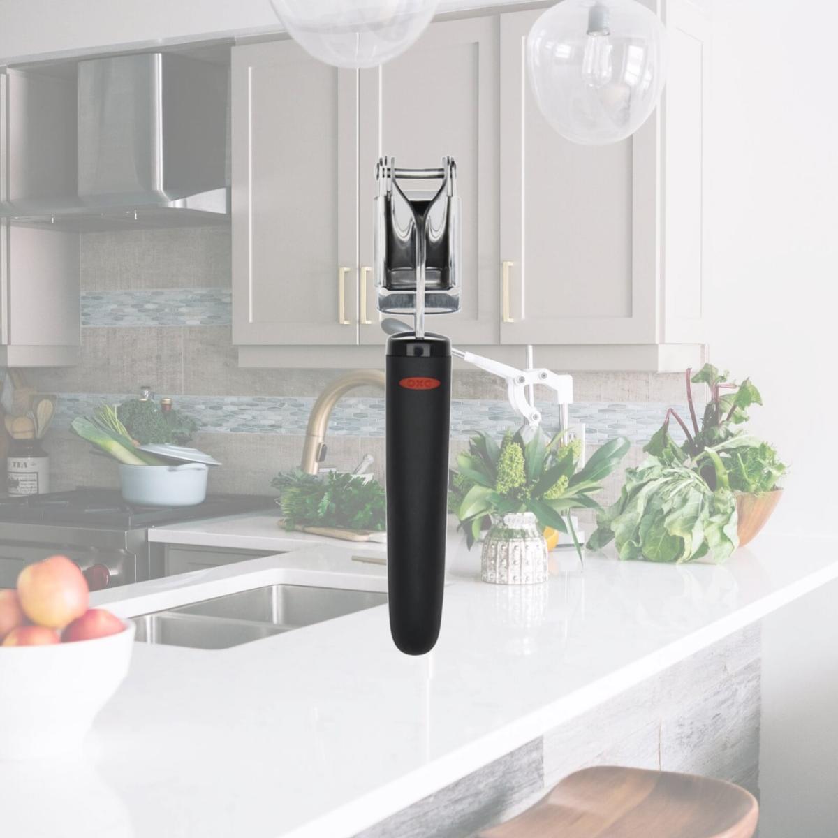 Picture of OXO 6029495 Plastic & Stainless Steel Garlic Press, Black & Silver